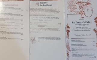 Cattlemans Cafe menu