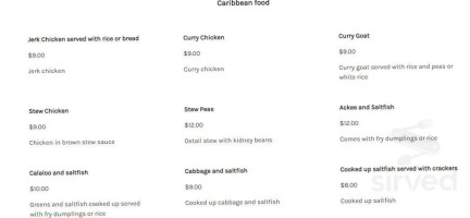 Orange Caribbean And Grill menu