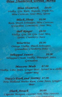The Blue Shamrock menu