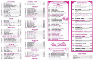 Lins China menu