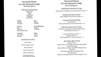 Roosevelt Dining Room menu