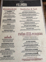 The Fillmore Of Manistee menu