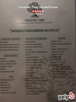 Twisted Tree Steakhouse menu