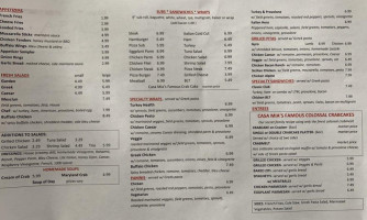 Casa Mias menu