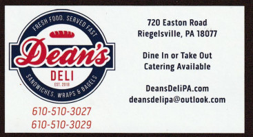 Dean's Deli food