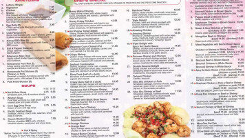 Coco Asian Chinese Cuisine menu