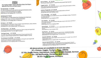 Blue Goose Pizza menu