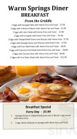 Spring Mills Diner menu