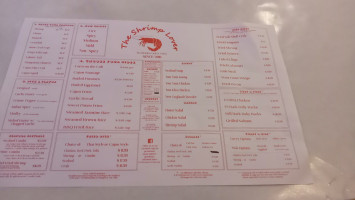 The Shrimp Lover menu