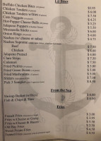 Wilson Point Inn menu