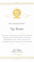 Tap House menu