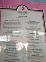 Pink Pony menu