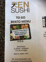 Ten Sushi #35 menu