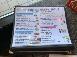 Ten Sushi #35 menu