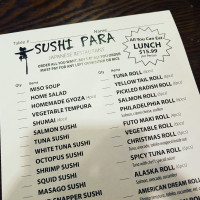 Sushi Para Ii menu