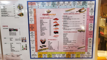 Sushimono menu