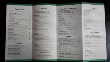 Thai 101 Bistro menu
