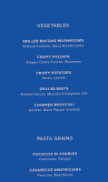 The Charles menu
