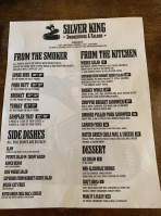 Silver King Smokehouse Saloon menu