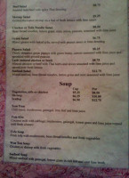 Thai Pan Cuisine menu