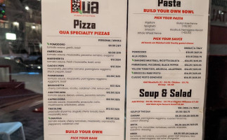 Qua Pizza menu