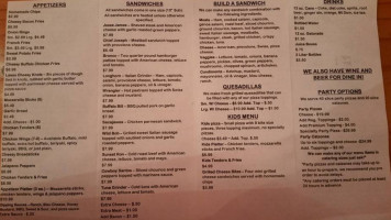 One Horse Pizzeria Saloon menu