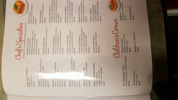 Roma Italian menu