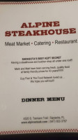 The Alpine Steakhouse Butcher Shop menu