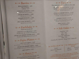 Latin Fuzion menu