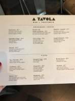 A Tavola menu