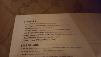 Ted's Montana Grill menu