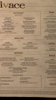 Vivace menu