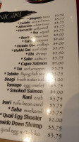 Ohana Sushi menu