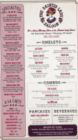 The Painted Lady Saloon menu