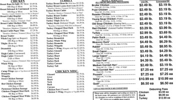 Goffle Road Poultry Farm menu