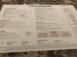 Friedman’s At The Edison menu
