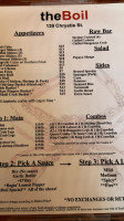 Theboil menu