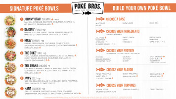 Poke Bros. menu