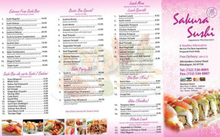 Sakura Sushi menu