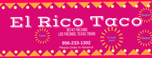 El Rico Taco menu