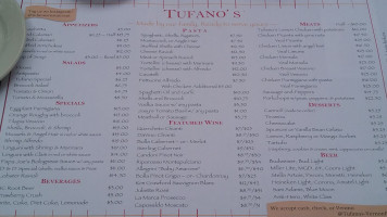 Tufano’s Vernon Park Tap menu