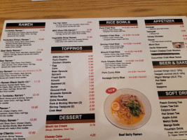 Michi Ramen menu