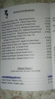 Sues Fish Chips menu