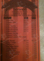 Scoops Emporium menu