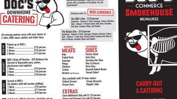 Doc’s Commerce Smokehouse menu