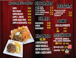 Rolberto's Mexican Food menu