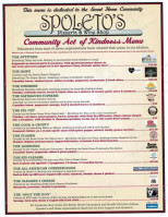 Spoleto's Pizzeria Wine Shop menu