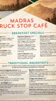 Madras Truck Stop Cafe menu
