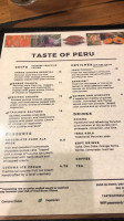 Taste Of Peru menu