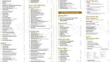 Chi Modern Asain Cuisine menu